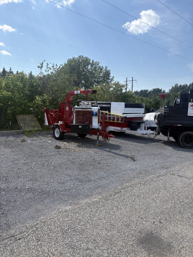 Wood chipper truck in Barrhaven by Max Trees